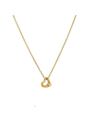 Tiffany & Co. Elsa Peretti Open Heart Pendant Necklace 18K Yellow Gold 7mm (view 1)