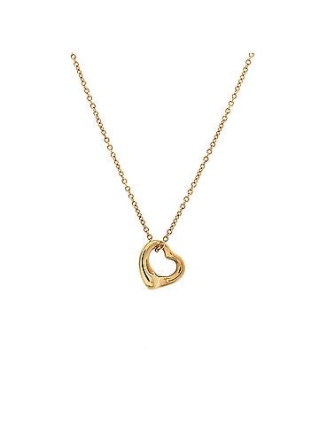 Tiffany & Co. Elsa Peretti Open Heart Pendant Necklace 18K Yellow Gold 11mm (view 1)