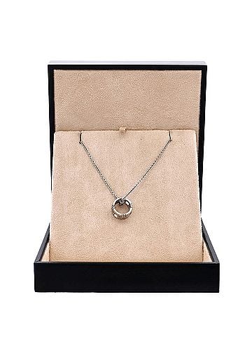 Bvlgari Parentesi Ring Pendant Necklace 18K White Gold (view 2)