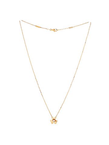 Van Cleef & Arpels Frivole Pendant Necklace 18K Yellow Gold and Diamond Mini (view 2)