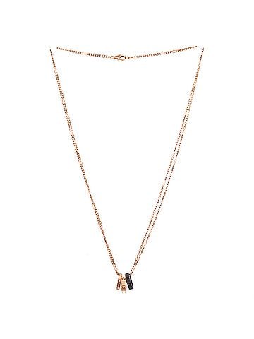 Cartier Love 3 Ring Pendant Necklace 18K Rose Gold and Ceramic with Diamonds (view 2)