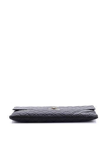 Chanel Golden Class O Case Clutch Quilted Caviar Large (view 2)