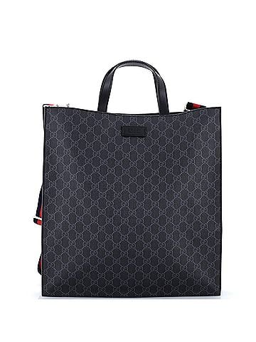Gucci Convertible Soft Open Tote GG Coated Canvas Tall (view 1)