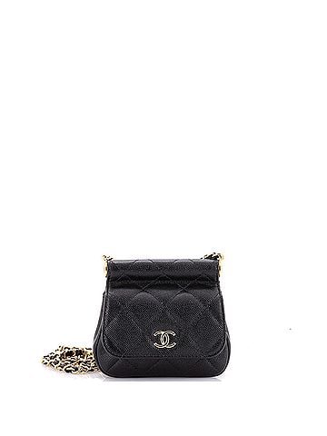 Chanel Bar Clutch on Chain Quilted Caviar Mini (view 1)