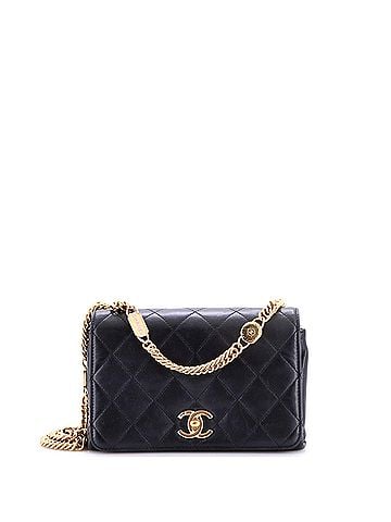 Chanel Logo Enamel Full Flap Bag Quilted Lambskin Mini (view 1)