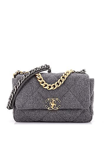 Chanel 19 Flap Bag Quilted Wool Medium (view 1)