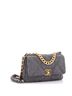 Chanel 100% Wool Gray 19 Flap Bag Quilted Wool Medium One size - photo 3