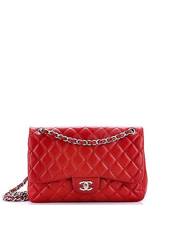 Chanel Vintage Classic Double Flap Bag Quilted Caviar Jumbo (view 1)