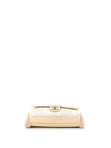 Chanel CC Muff Flap Bag Quilted Tweed and Lambskin with Shearling Jumbo (view 2)