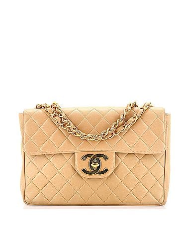 Chanel Vintage Classic Single Flap Bag Quilted Lambskin Jumbo (view 1)