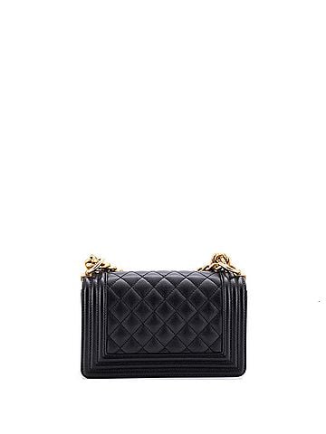 Chanel Boy Flap Bag Quilted Caviar Small (view 2)