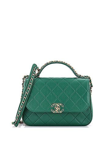Chanel Chain Infinity Top Handle Bag Quilted Lambskin Small (view 1)