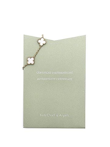 Van Cleef & Arpels Vintage Alhambra 5 Motifs Bracelet 18K Yellow Gold and Mother of Pearl (view 2)