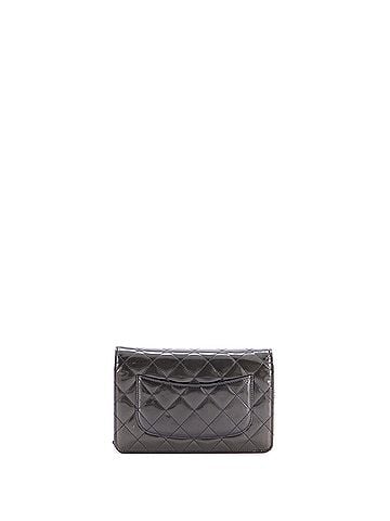Chanel Wallet on Chain Quilted Striated Metallic Patent (view 2)