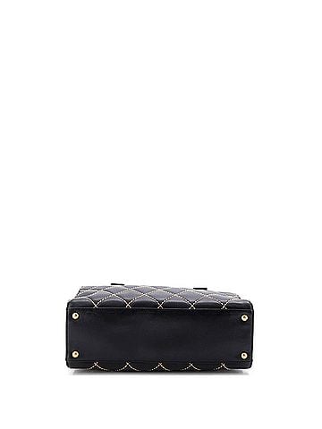 Chanel Surpique Compartment Tote Quilted Leather Medium (view 2)