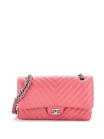 Chanel Classic Double Flap Bag Chevron Lambskin Medium (view 1)