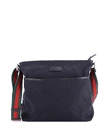 Gucci Front Pocket Web Messenger GG Canvas Medium (view 1)