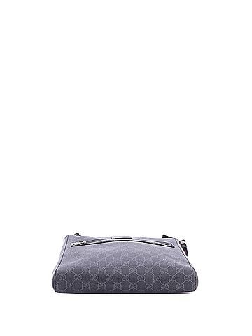 Gucci Web Strap Front Zip Messenger Bag GG Coated Canvas Medium (view 2)