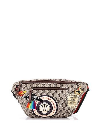 Gucci Courrier Zip Belt Bag GG Coated Canvas with Applique (view 1)
