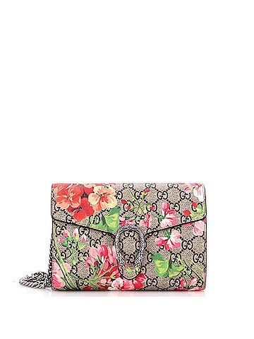 Gucci Dionysus Chain Wallet Blooms Print GG Coated Canvas Small (view 1)