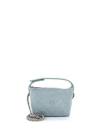 Chanel CC Hobo Clutch with Chain Quilted Caviar (view 1)