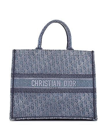 Christian Dior Book Tote Oblique Denim Large (view 1)