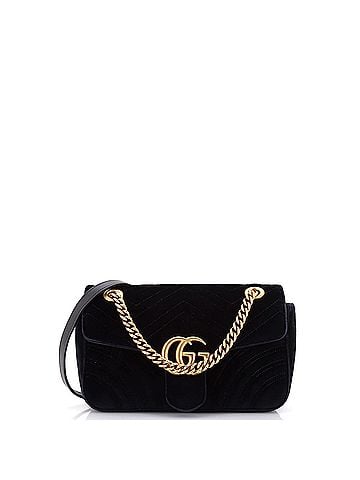 Gucci GG Marmont Flap Bag Matelasse Velvet Small (view 1)
