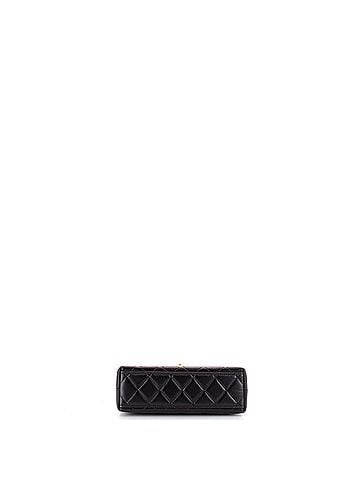 Chanel Kelly Top Handle Shopping Bag Quilted Shiny Aged Calfskin Mini (view 2)