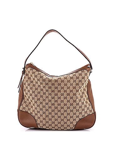 Gucci Bree Hobo GG Canvas with Leather Large (view 1)