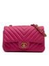 Chanel 100% Lambskin Pink Mini Rectangular Classic Chevron Lambskin Single Flap One size - photo 1