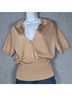 Escada Gold Short Sleeve Blouse Size 12 - photo 6