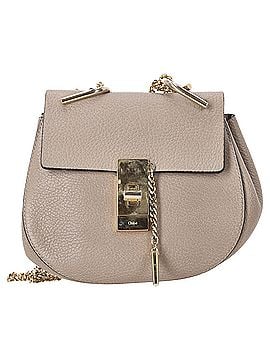 Chloé Chloé Pebbled Small Drew Bag in Beige Leather (view 1)