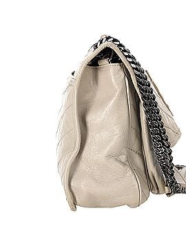Saint Laurent Saint Laurent Crinkled Medium Niki Bag in White Calfskin Leather  (view 2)