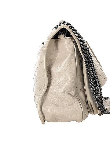 Saint Laurent Saint Laurent Crinkled Medium Niki Bag in White Calfskin Leather  (view 2)