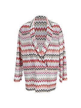 Missoni Missoni Zig Zag Longline Blazer in Multicolor Polyester (view 1)