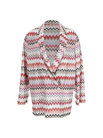 Missoni Missoni Zig Zag Longline Blazer in Multicolor Polyester (view 1)