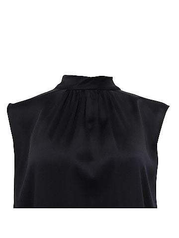 Max Mara Max Mara Dorina Top in Black Silk (view 2)