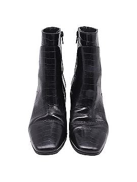 Givenchy Givenchy Crocodile Stamped Ankle Boots in Black Leather (view 2)