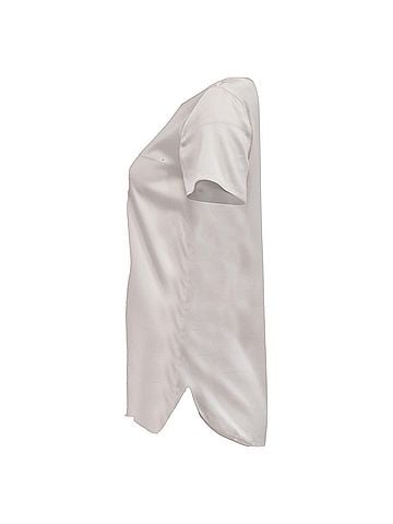 Max Mara Max Mara Leisure Cortona T-Shirt in Off-White Silk Satin (view 2)