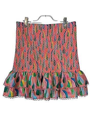 FARM Rio Smocked ruffle  Formal Skirt (view 2)