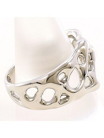 Unbranded 18K (18-karat white gold) ring, total weight 12.9g, like new. (view 2)