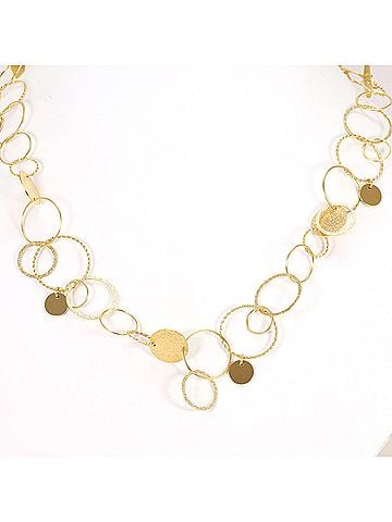 Unbranded 18K (18-karat) Yellow Gold Necklace, Total Weight 20.2g, 47cm, Like New Condition. (view 1)