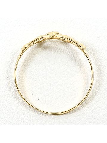 Unbranded 18K gold ring with diamond (no carat marking), total weight 0.9g, like new. (view 2)