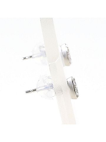 Unbranded PT900 Platinum Earrings with 0.05ct Diamonds, Total Weight 0.5g, Like New Condition. (view 2)