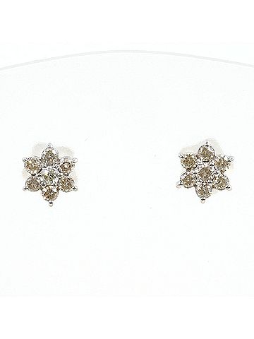 Unbranded PT900 Platinum Earrings with 0.15 ct Diamonds, Total Weight 1.2g, Like New Condition. (view 1)