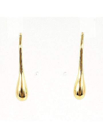 Unbranded 18K (18-karat) yellow gold earrings, total weight 2.8g, like new. (view 1)