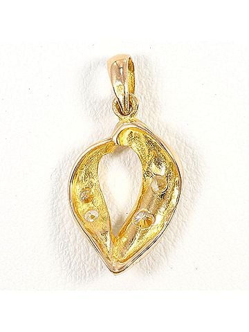 Unbranded K20 20K YG Yellow Gold Pendant Top with Zirconia, Total Weight 1.9g, Like New Condition (view 2)