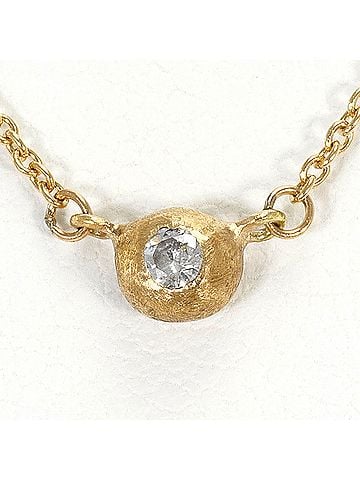 Unbranded K10 10K YG Yellow Gold Necklace with Diamond (no carat marking), Total Weight 1.3g, 41cm, Like New Condition. (view 1)