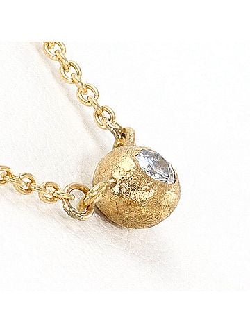 Unbranded K10 10K YG Yellow Gold Necklace with Diamond (no carat marking), Total Weight 1.3g, 41cm, Like New Condition. (view 2)