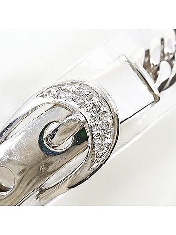 Unbranded PT850 Platinum Bracelet with Diamond (no carat marking), Certificate of Authenticity, Total Weight 22.0g, 18cm, Like New Condition. (view 2)
